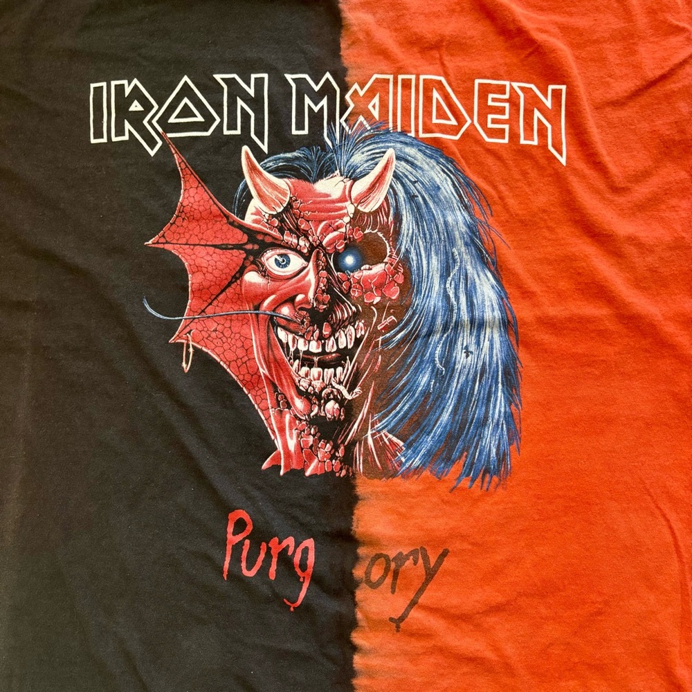 Iron Maiden Purgatory Mens Tie Dye Large TShirt